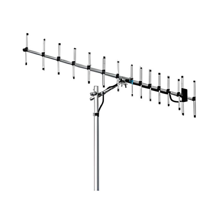 Diamond A430S15R2 Yagi antenne aan een mast met optionele KB430R2 steun