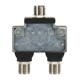 Onderzijde Diamond CX-210A antenne switch met UHF-Female connectoren 