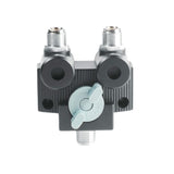 Bovenkant Diamond CX-210N antenne schakelaar of switch met twee N-connectoren