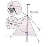 Opstelling van de Diamond DAP-600 telescopische en draagbare antennemast