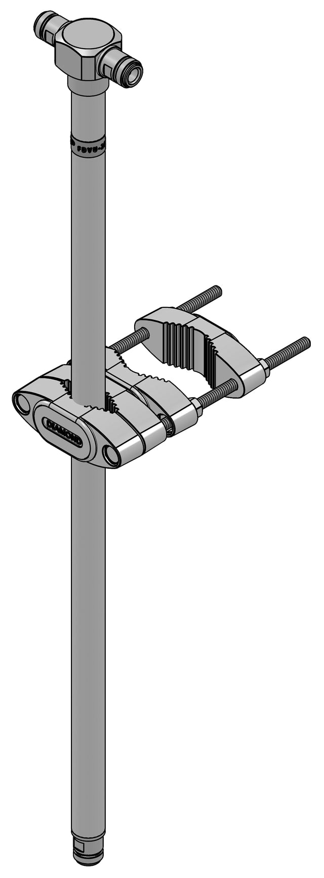 Diamond FDVU-2S antenne stacker met N-Female connectoren om twee antennes op één systeem aan te sluiten