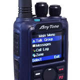 Close-up van het display op de Anytone AT-D890UV dual band UHF/VHF portofoon