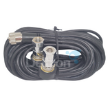 Dubbele trucker antennekabel met twee 3/8 connectoren en een PL (UHF-Male connector