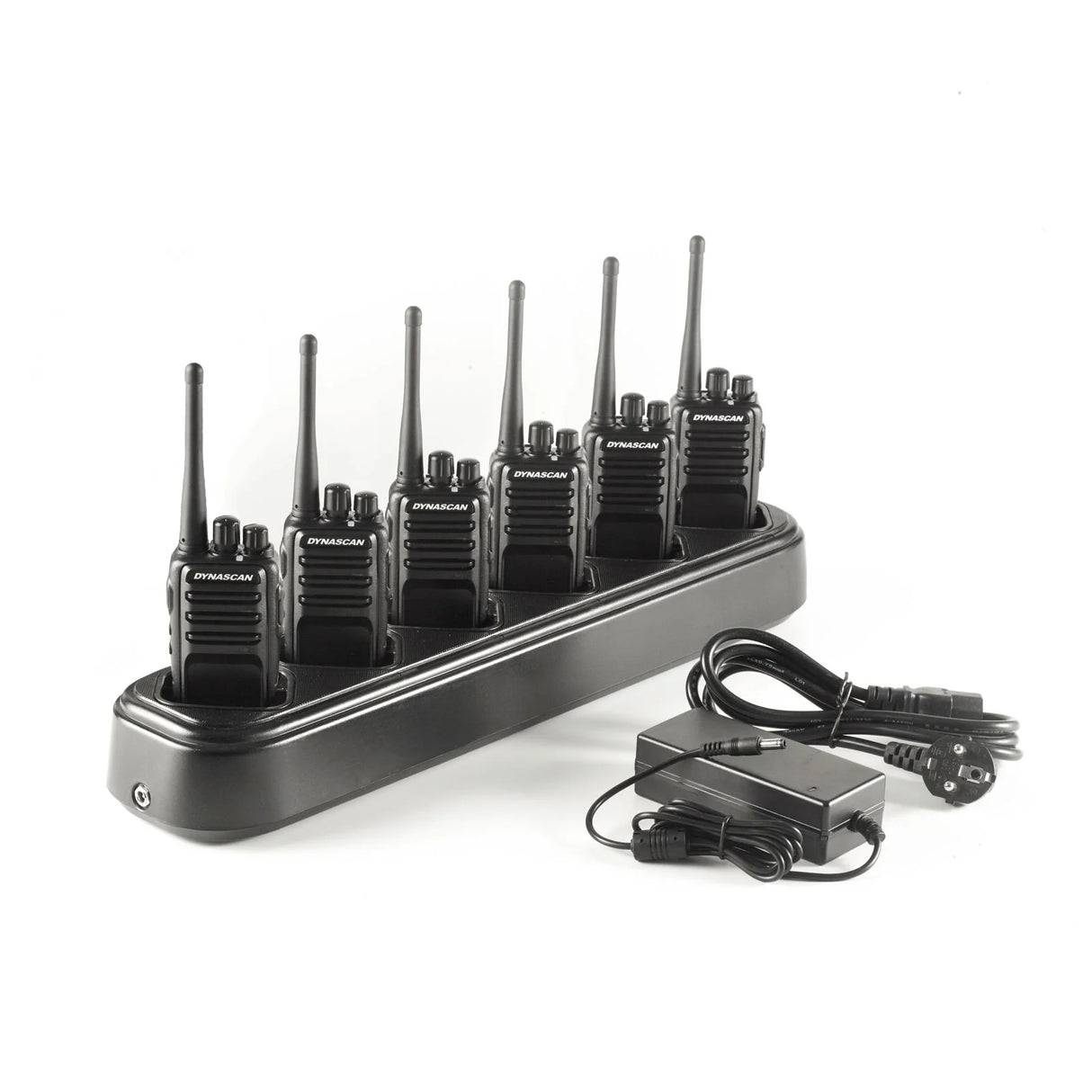 Dynascan L88-plus PMR446 portofoonset met multilader en ac-adapter