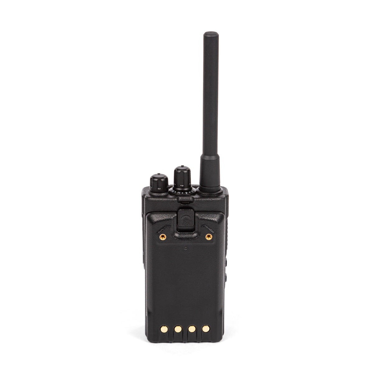 Achterkant van de Dynascan DV11 VHF DMR portofoon