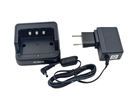 Alinco EDC-325T lader en AC-adapter die voorzien is van een 2-P EU-stekker, geschikt voor de Alinco DJ-X100(E) portofoon