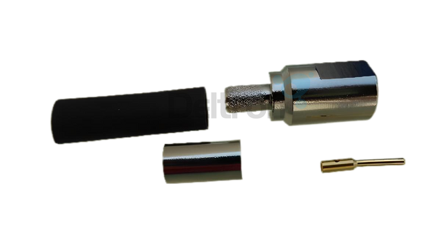 FME-Male connector voor RG58 en CO100 coaxkabels met crimpbevestiging zonder te solderen