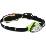 Favour H1017 oplaadbare hoofdlamp uitgevoerd in het zwart met geel. Lichtsterkte 120 lumen en voorzien van een rode led achterlicht