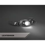 Favour H1532 hoofdlamp met sensor en achterlicht waarmee je veilig kunt wandelen, hardlopen en fietsen in het donker