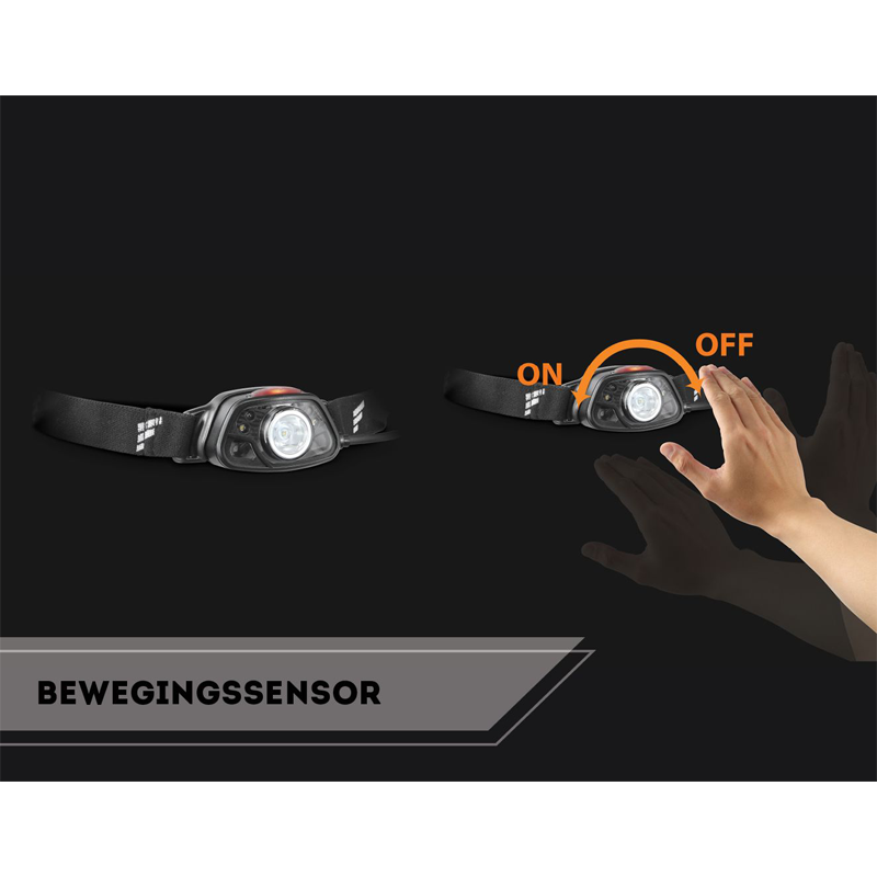 Favour H1532 hoofdlamp met bewegingssensor om hem eenvoudig en snel aan en uit te zetten
