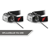 Favour H1117 hoofdlamp is oplaadbaar via de meegeleverde USB kabel 