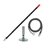 ireStik FG2DD No Ground Plane mobiele 27MC antenne met coaxkabel en RVS disc mount