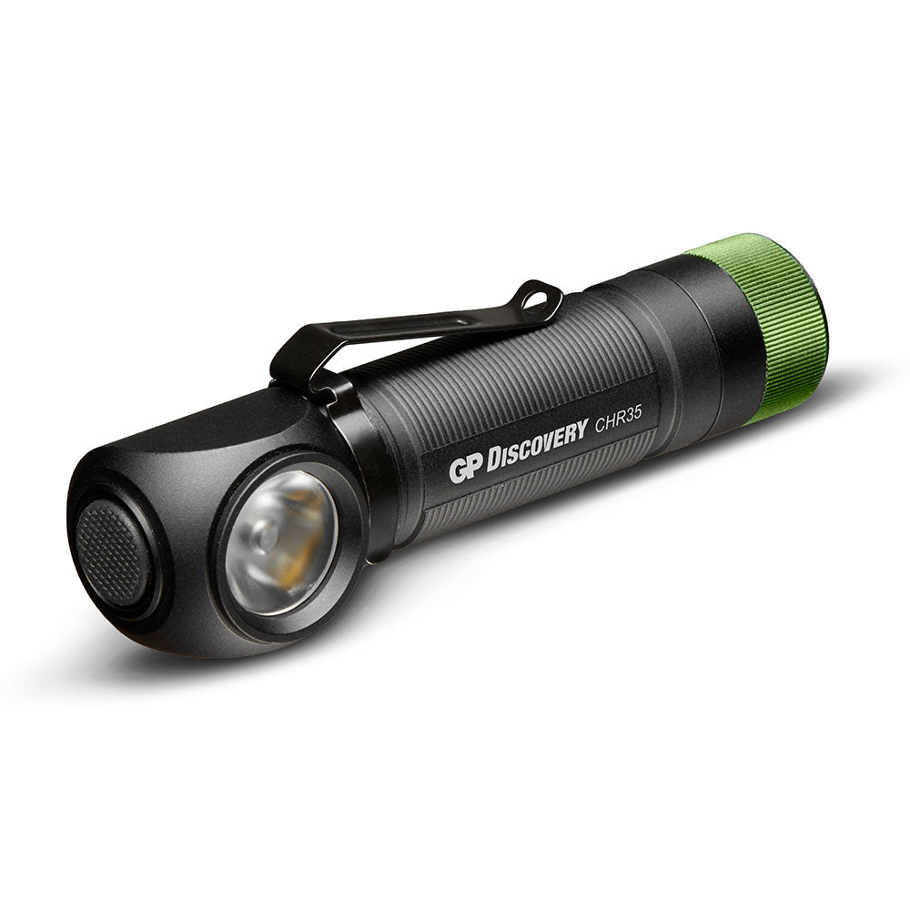 GP CH35 600 lumen zaklamp met clip en magnetische bevestigingsvlak