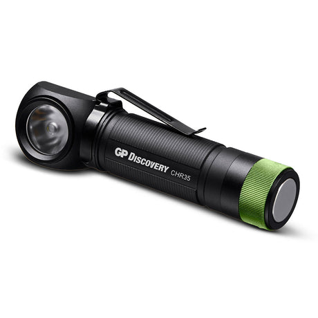 GP CH35 zaklamp die in de hoofdband te dragen is en als zaklamp kan functioneren