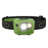 Voorkant ingeschakelde GP CH43 hoofdlamp met een lichtsterkte van 150 lumen