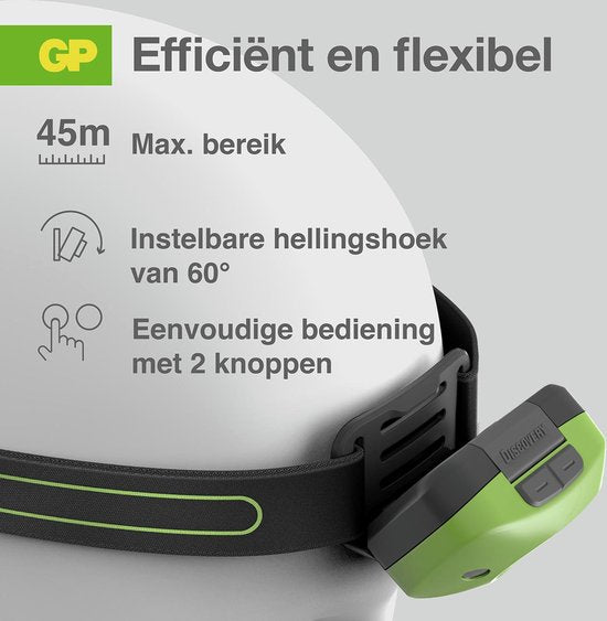 GP CH43 hoofdlamp 150 lumen met wit en rood licht