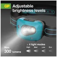 GP CH44 hoofdlamp 300 lumen met bewegingssensor