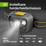 GP CH54 hoofdlamp 375 lumen met vier instelbare lichtstanden