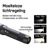 GP CR41 zaklamp 650 lumen met 3 instelbare lichtmodi waaronder een SOS modi