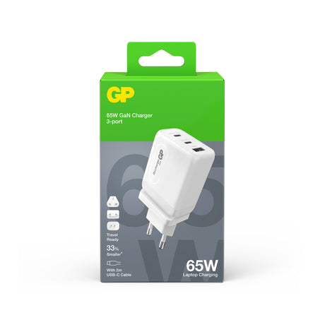 GP GM3A lader met EU, UK en CN adapter in de originele verpakking