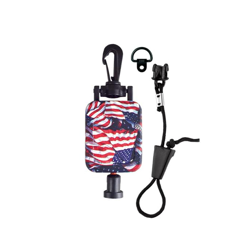 Gear Keeper RT2-4212 USA retractor in Stars and Stripes design met accessoires