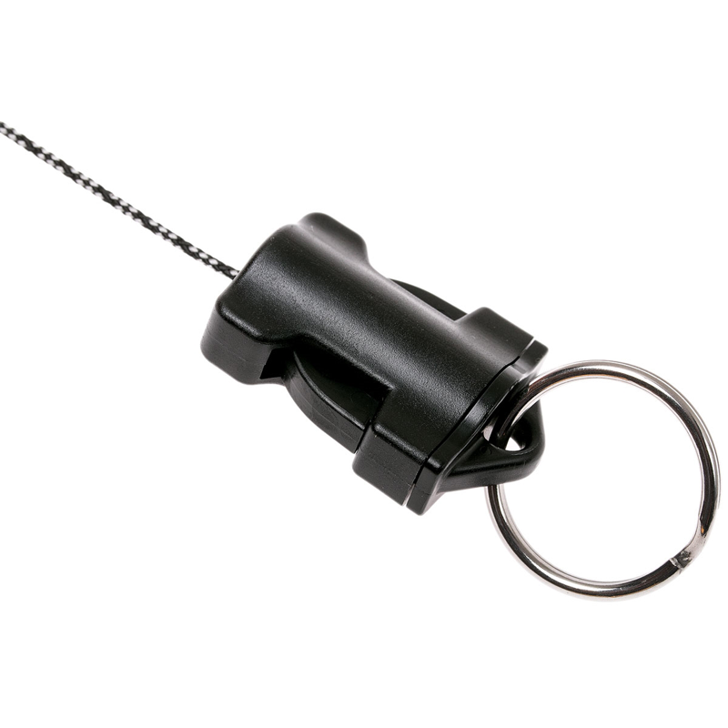 Close-up van de Quick connect-I AC0-0901 die aan de Gear Keeper RT4-5272 luxe combo retractor zit