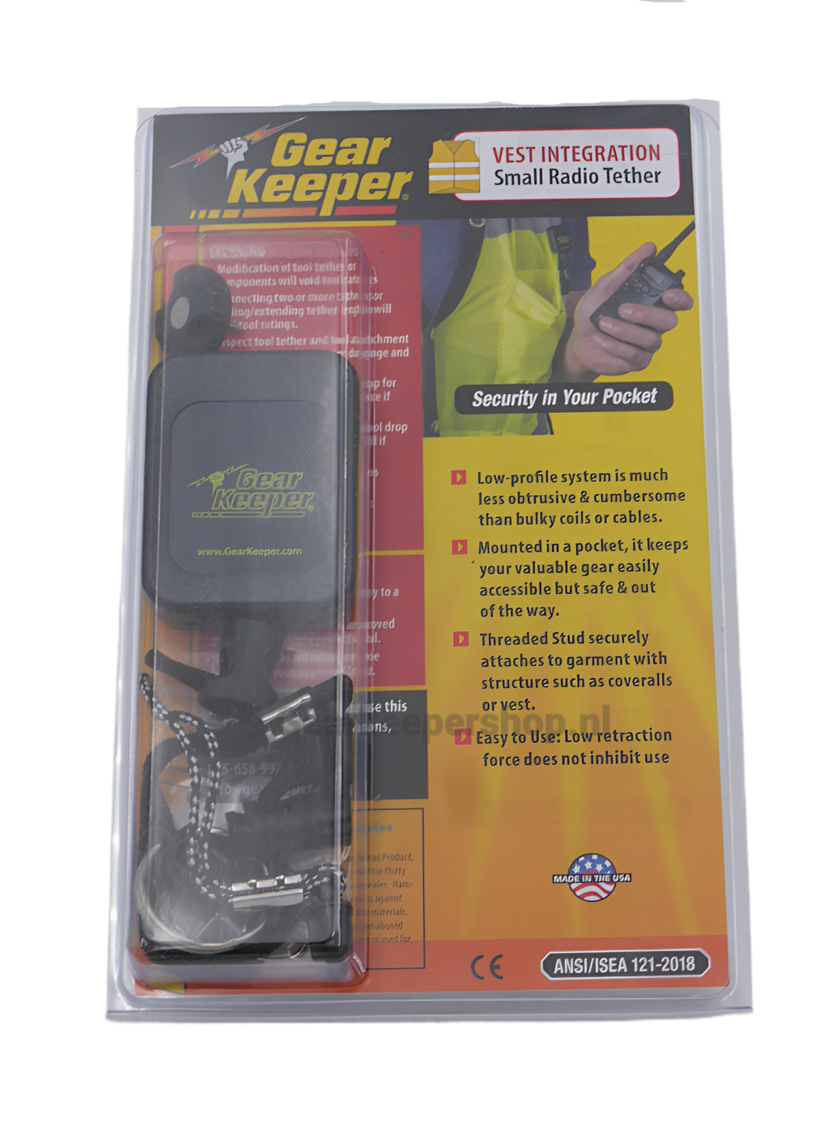 Gear Keeper RT4-5322 portofoon retractor in originele verpakking