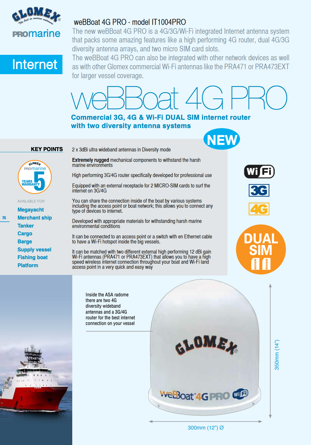 Glomex Webboat 4G Pro brochure pagina een