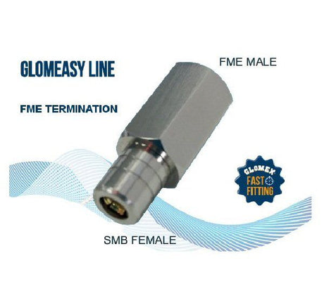 Glomex RA362 coaxiale adapter van FME-Male naar SMB-Female  