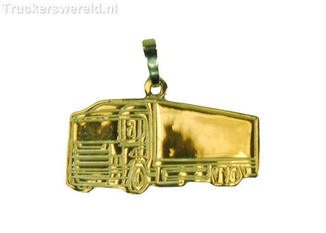 Scania bakwagen kettinghanger van 14 karaats goud