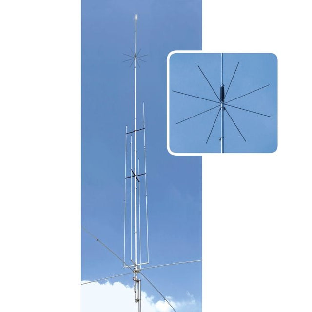 Grazioli MV7 dual band basis antenne voor 40m, 20m, 17m, 15m, 12m, 10m en 6 meter banden  