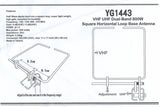 Datasheet en instructies voor de HamKing YG-1443 dual-band yagi loopantenne voor de UHF en VHF band