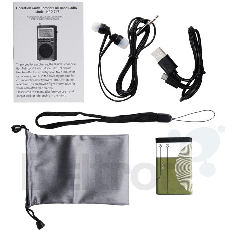 HanRongDa HRD-747 ワイドバンドスキャナラジオ HanRongDa HRD-747 Compact World Receiver | Deltron