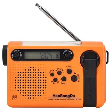 HanRongDa HRD-900 noodradio in de kleur oranje