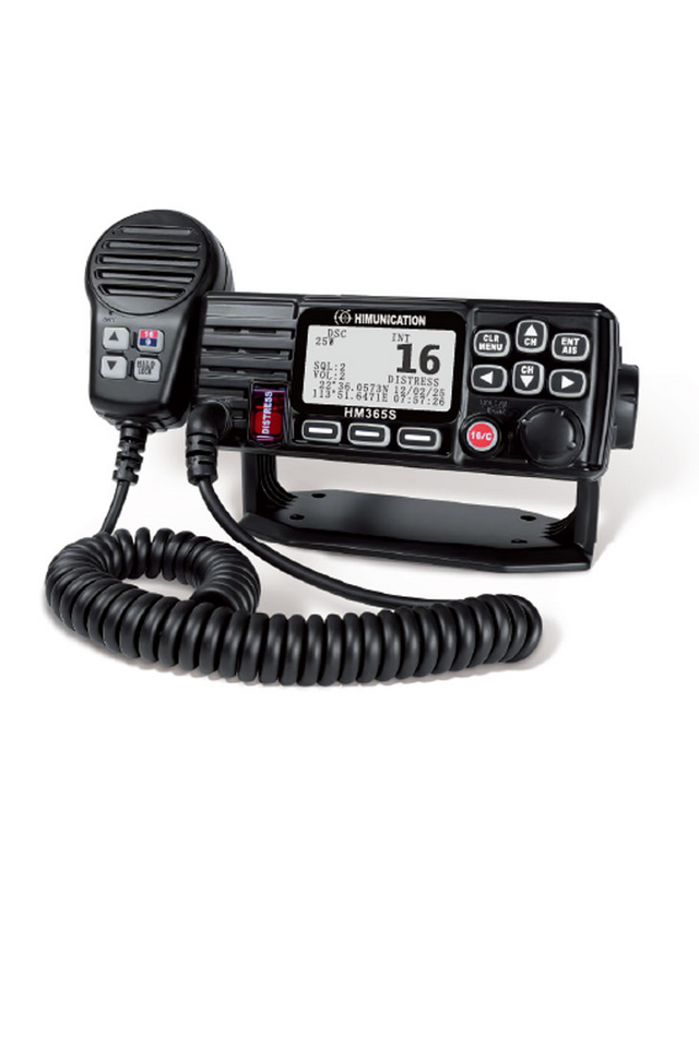 Himunication HM365 - DSC/GPS (ATIS) mobiele marifoon VHF met groot display en handmicrofoon
