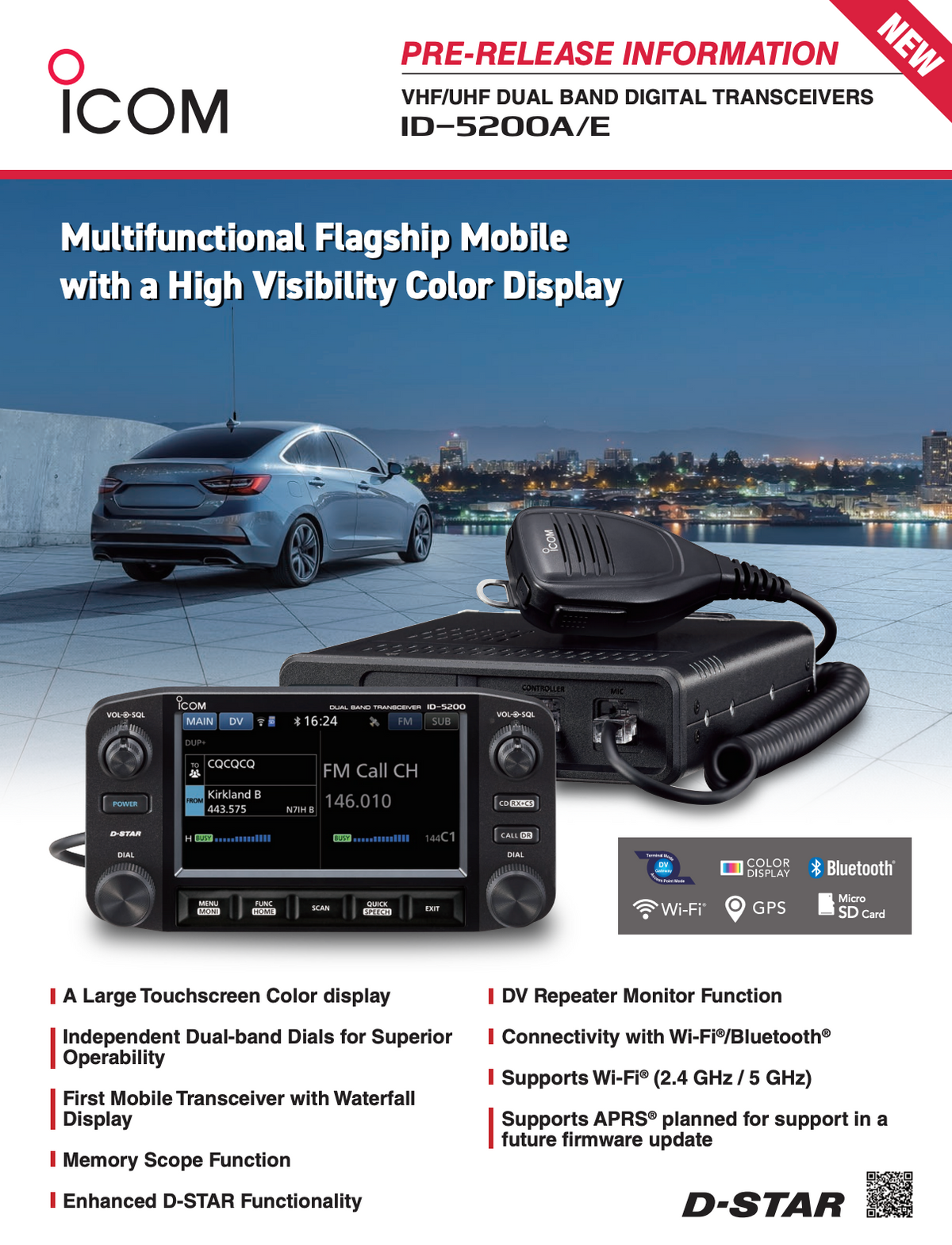 Icom ID-5200 introductieflyer eerste pagina