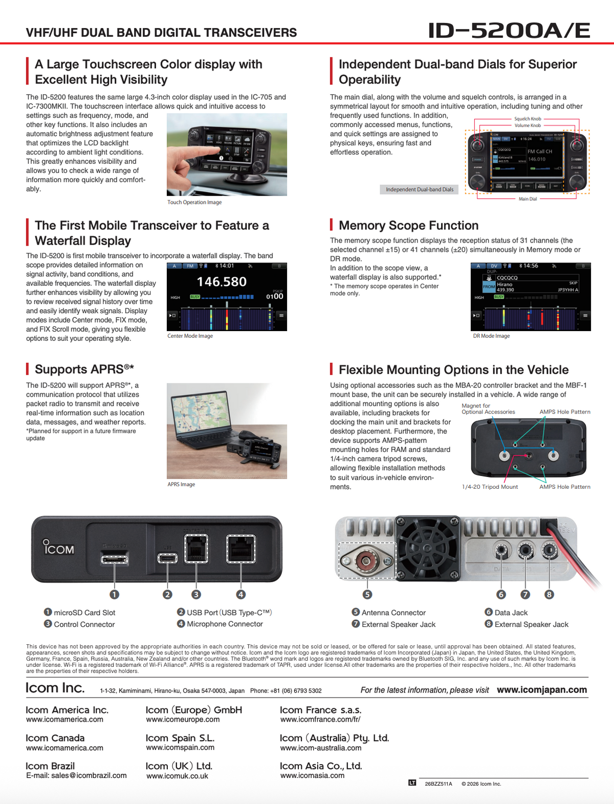 Icom ID-5200 introductieflyer tweede pagina