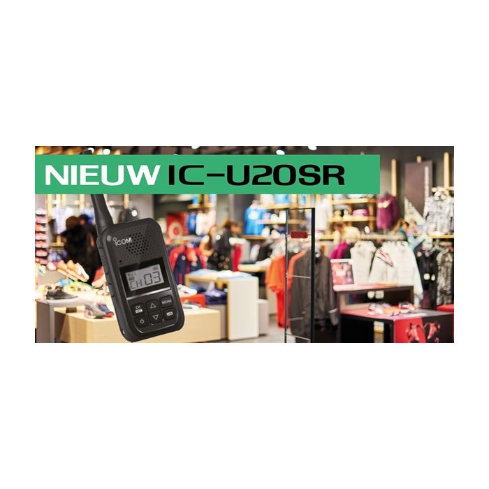 De Icom IC-U20SR is een veelzijdige PMR446 portofoon die te gebruiken is in kledingwinkels, hotels, restaurants, horeca, tijdens evenementen en veel meer