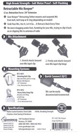 Instructies voor de Gear Keeper RT2-4012 microfoon retractor voor reddingsdiensten en brandweer