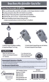 Instructies voor het gebruik van een Gear Keeper RT3-4112 microfoonretractor