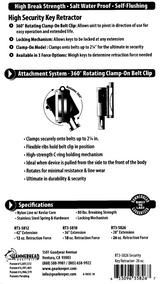 Instructies voor het gebruik van de Gear Keeper RT3-5826 retractor met beveiligde en roterende riemclip