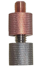 Antenen adapterset van JNC Radio bestaande uit een adapter met M10-Male draad naar 3/8-24-Female draad en een adapter met M10-Female draad naar 3/8-24-Male draad