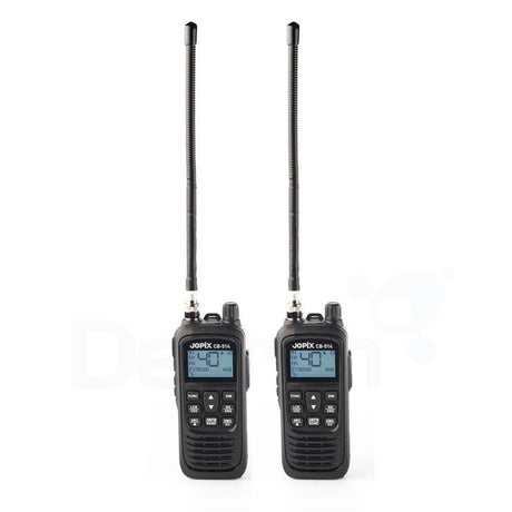Twee Jopix CB514 27MC portofoons met antenne en groot display