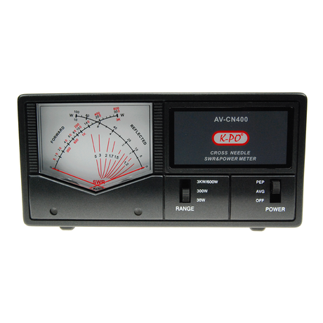 K-PO AV-CN400 swr en watt meter met verlichte kruisnaald meter voor 140-525 MHz