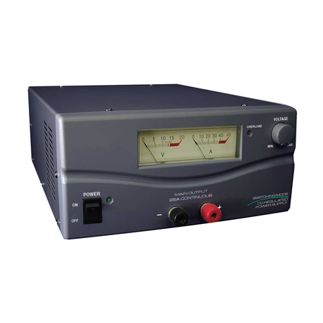 Maas SPS-8250 voeding met analoge meters voor spanning en stroom tot 25A