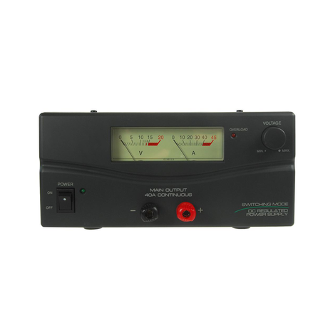 Maas SPS-8400 voeding met analoge volt- en ampèremeters en variabele spanning