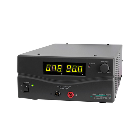 Maas SPS-9600 schakelvoeding 60A met LED-voltmeter en stroommeter