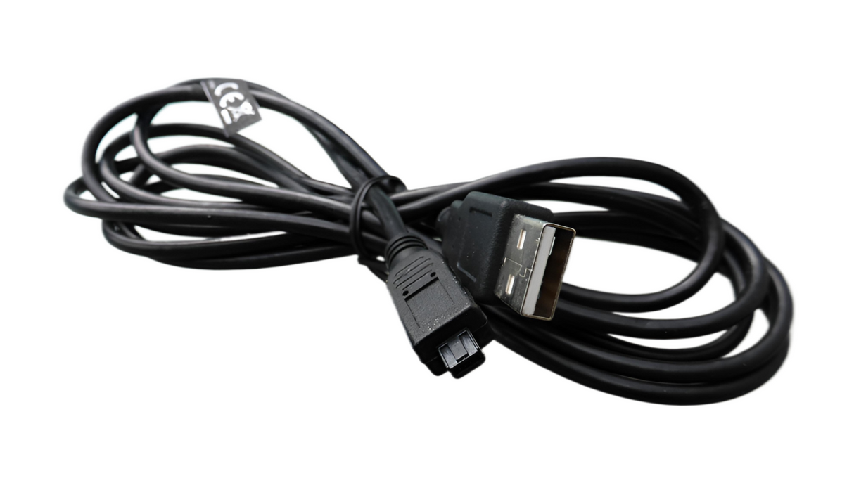 USB 2.0 kabel met een lengte van 2 meter die voorzien is van een USB-A Male connector en een Mini USB Male 4-pins connector 