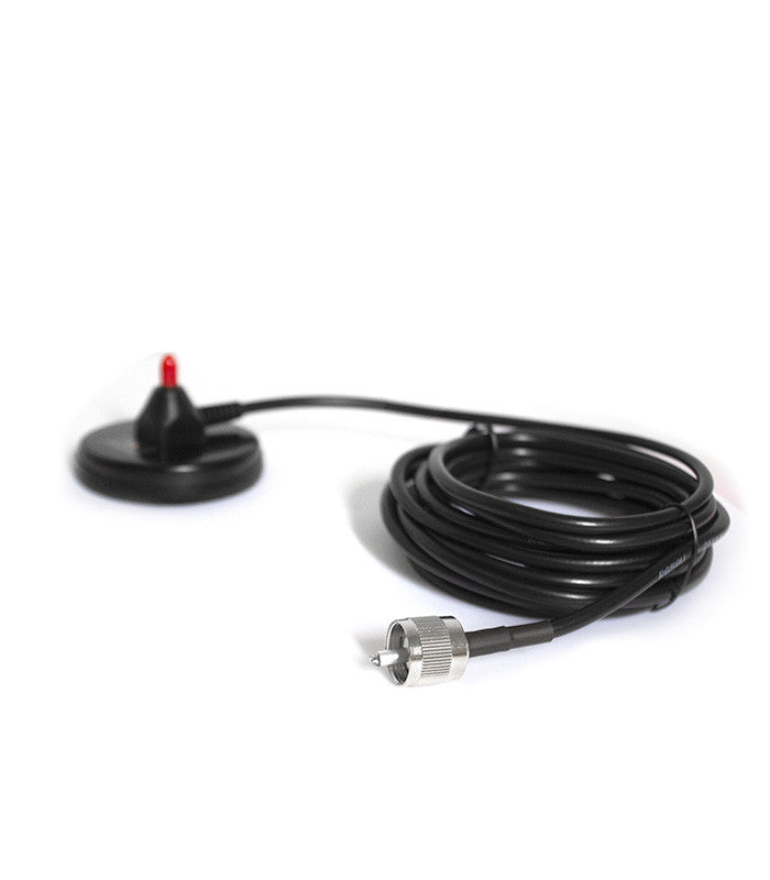 Mini magneetvoet antenne voor uhf en vhf banden met 4m rg58 en gesoldeerde BNC-connector