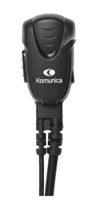 Portofoon oortje met transparante tube, PTT-knop en Motorola aansluiting